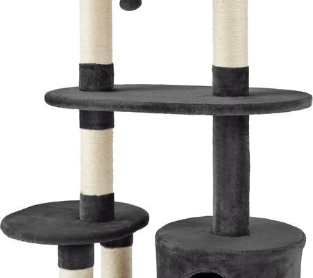 Show full view: Frisco 48.25-in Heavy Duty Faux Fur Cat Tree & Condo, Dark Charcoal slide 5 of 8