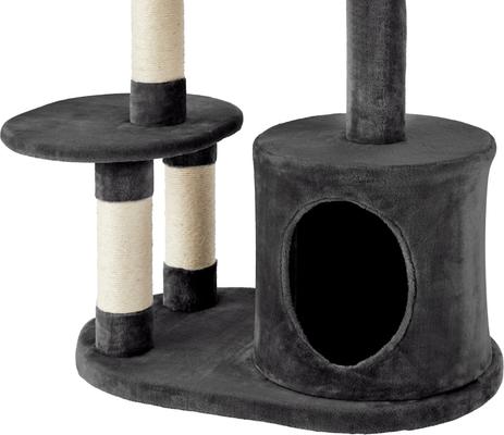 Show full view: Frisco 48.25-in Heavy Duty Faux Fur Cat Tree & Condo, Dark Charcoal slide 6 of 8