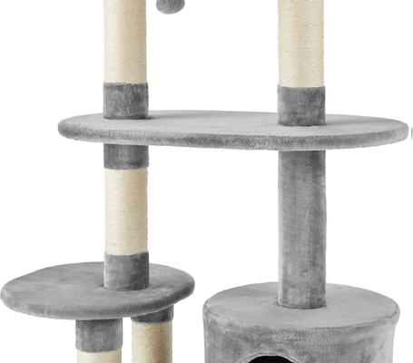 Show full view: Frisco 48.25-in Heavy Duty Faux Fur Cat Tree & Condo, Gray slide 5 of 8