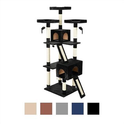 Show full view: Frisco 52-in + 72-in Faux Fur Tree & Condo, Black slide 2 of 10