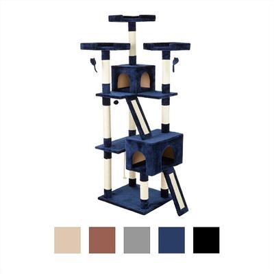 Show full view: Frisco 52-in + 72-in Faux Fur Tree & Condo, Blue slide 2 of 10