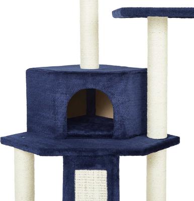 Show full view: Frisco 52-in + 72-in Faux Fur Tree & Condo, Blue slide 8 of 10