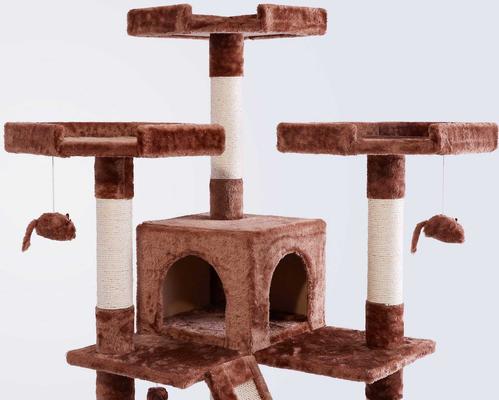 Show full view: Frisco 52-in + 72-in Faux Fur Tree & Condo, Brown slide 4 of 10