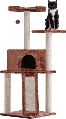 Show full view: Frisco 52-in + 72-in Faux Fur Tree & Condo, Brown slide 9 of 10