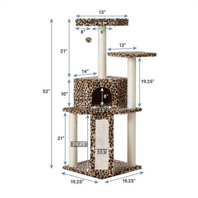Show full view: Frisco 52-in + 72-in Faux Fur Tree & Condo, Cheetah slide 7 of 9