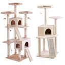 Frisco 52-in + 72-in Faux Fur Tree & Condo, Cream