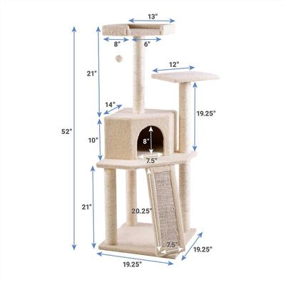 Show full view: Frisco 52-in + 72-in Faux Fur Tree & Condo, Cream slide 7 of 10