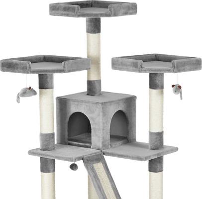 Show full view: Frisco 52-in + 72-in Faux Fur Tree & Condo, Gray slide 4 of 10