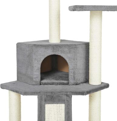 Show full view: Frisco 52-in + 72-in Faux Fur Tree & Condo, Gray slide 8 of 10