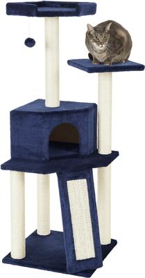 Show full view: Frisco 52-in Faux Fur Cat Tree & Condo, Blue slide 6 of 9