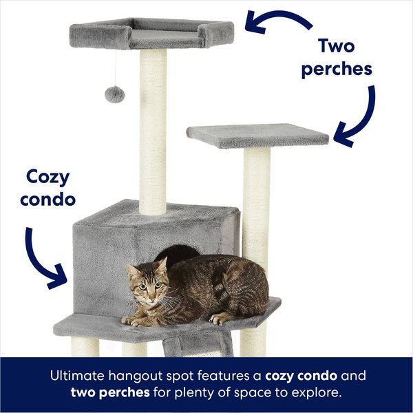 Frisco 52-in Faux Fur Cat Tree & Condo