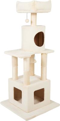 Show full view: Frisco 54 in Faux Fur Cat Tree & Condo, Cream slide 3 of 7