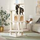 Frisco 57-in Faux Fur Cat Tree & Condo, Cream