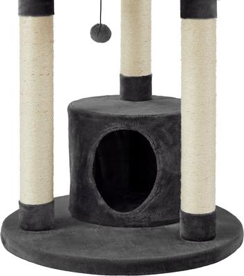 Show full view: Frisco 59.5-in Heavy Duty Faux Fur Cat Tree & Condo, Dark Charcoal slide 6 of 8