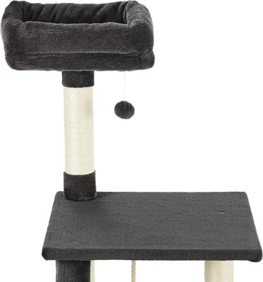 Show full view: Frisco 59-in Faux Fur Cat Tree & Condo, Dark Charcoal slide 4 of 11