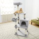Frisco 59-in Faux Fur Cat Tree & Condo, Gray