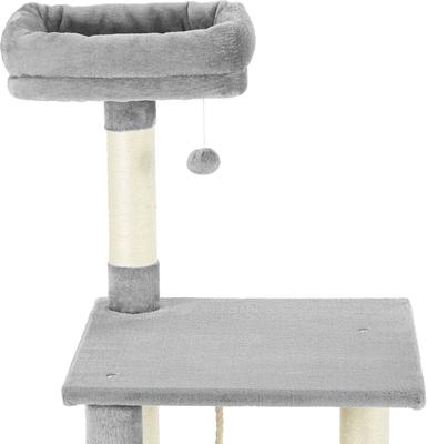 Show full view: Frisco 59-in Faux Fur Cat Tree & Condo, Gray slide 3 of 10