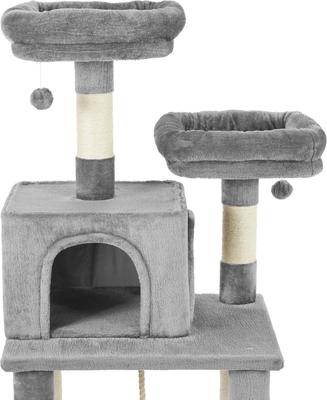 Show full view: Frisco 59-in Faux Fur Cat Tree & Condo, Gray slide 3 of 9