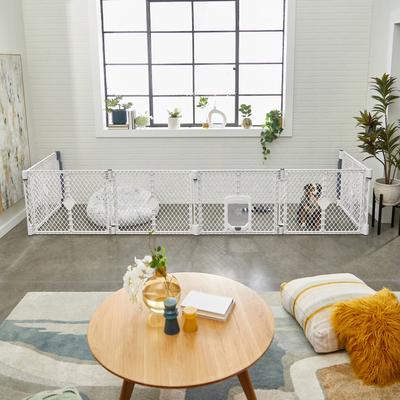 Show full view: Frisco 6-Panel Plastic Exercise Dog Playpen, Light Gray slide 8 of 11