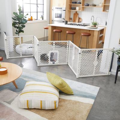 Show full view: Frisco 6-Panel Plastic Exercise Dog Playpen, Light Gray slide 9 of 11