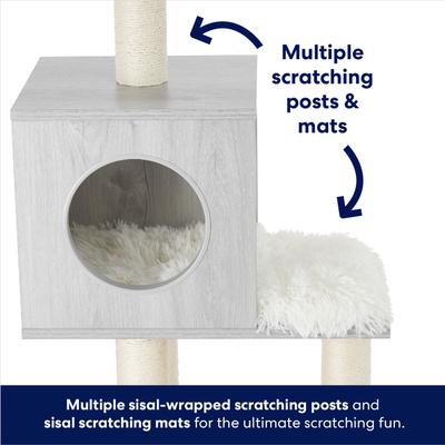 Show full view: Frisco 62-in Modern Cat Tree & Condo, Gray slide 3 of 10