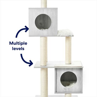 Show full view: Frisco 62-in Modern Cat Tree & Condo, Gray slide 4 of 10