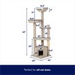 Show in main carousel: Frisco 64-in Real Carpet Solid Wood Cat Tree & Condo, Gray Speckled slide 2 of 6