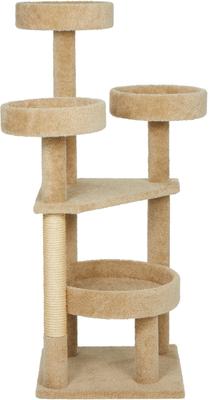 Show full view: Frisco 65-in Real Carpet Scratch & Lounge Cat Tree, Beige slide 3 of 7
