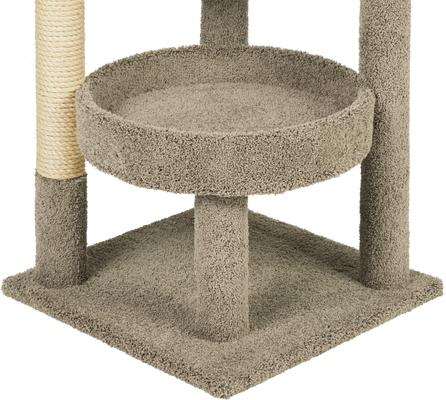 Show full view: Frisco 65-in Real Carpet Scratch & Lounge Cat Tree, Gray slide 5 of 7