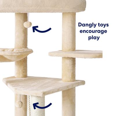 Show full view: Frisco 65-in XXL Heavy Duty Cat Tree, Cream slide 5 of 9