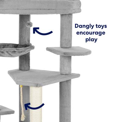 Show full view: Frisco 65-in XXL Heavy Duty Cat Tree, Gray slide 4 of 8