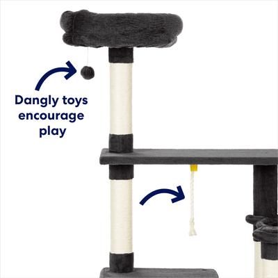 Show full view: Frisco 66-in Cat Tree with Bed, Condo, Lounge Basket & Top Perch, Dark Charcoal slide 4 of 8