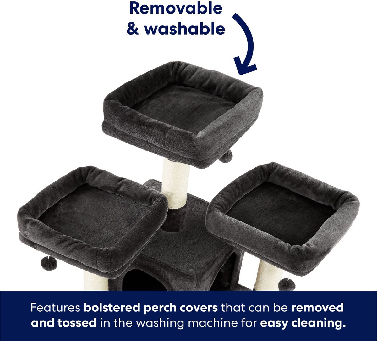 Frisco 68-in Faux Fur Cat Tree & Condo www.chewy.com