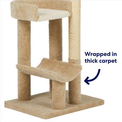 Frisco 69-in Real Carpet Solid Wood Cat Tree