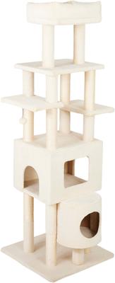 Show full view: Frisco 71-in Faux Fur Cat Tree & Condo, Cream slide 3 of 7
