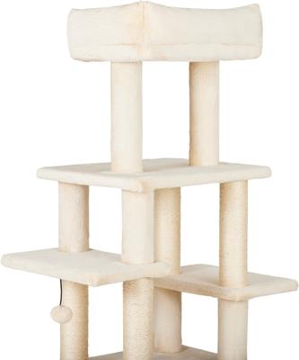 Show full view: Frisco 71-in Faux Fur Cat Tree & Condo, Cream slide 4 of 7