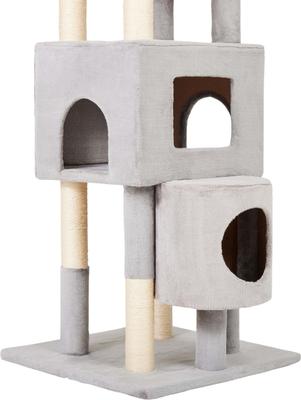Show full view: Frisco 71-in Faux Fur Cat Tree & Condo, Gray slide 6 of 8
