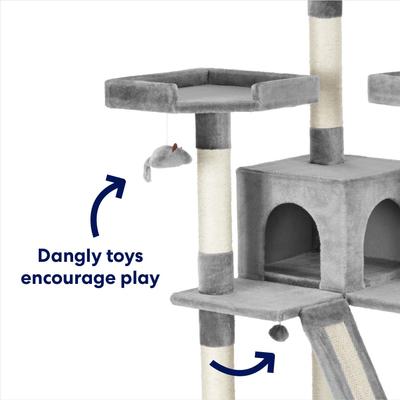 Frisco 72-in Faux Fur Cat Tree & Condo