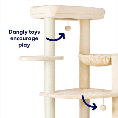Show full view: Frisco 76-in XXL Heavy Duty Cat Tree, Cream slide 4 of 7