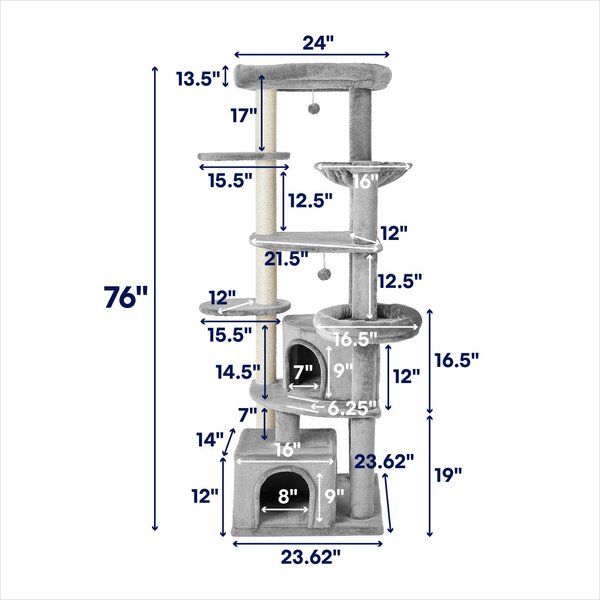 Frisco 76-in XXL Heavy Duty Cat Tree