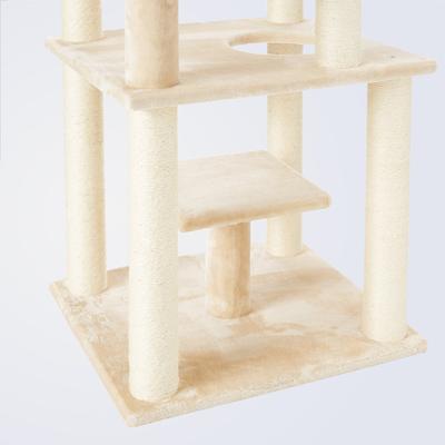 Show full view: Frisco 78-in Faux Fur Cat Tree & Condo, Cream slide 5 of 8