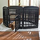 Frisco 8-Panel Plastic Exercise Dog Playpen, 34"H, Black