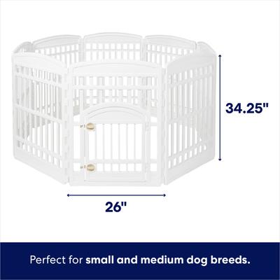 Show full view: Frisco 8-Panel Plastic Exercise Dog Playpen, 34"H, White slide 3 of 11