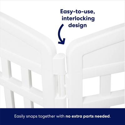 Show full view: Frisco 8-Panel Plastic Exercise Dog Playpen, 34"H, White slide 6 of 11
