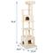 Show in main carousel: Frisco 80-in Faux Fur Cat Tree & Condo, Cream slide 2 of 7