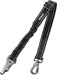 Frisco Adjustable Seatbelt Tether, Length 3-ft, Width: 1'', Reflective Black + Quilted Water Resistant Hammock Car Seat Cover, Regular, Black slide 2 of 9