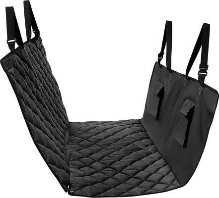 Show full view: Frisco Adjustable Seatbelt Tether, Length 3-ft, Width: 1'', Reflective Black + Quilted Water Resistant Hammock Car Seat Cover, Regular, Black slide 5 of 9