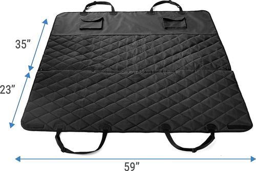 Show full view: Frisco Adjustable Seatbelt Tether, Length 3-ft, Width: 1'', Reflective Black + Quilted Water Resistant Hammock Car Seat Cover, Regular, Black slide 6 of 9