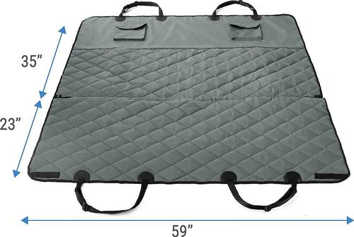 Show full view: Frisco Adjustable Seatbelt Tether, Length 3-ft, Width: 1'', Reflective Black + Quilted Water Resistant Hammock Car Seat Cover, Regular, Gray slide 6 of 9