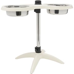 Frisco Adjustable Stainless Steel Double Elevated Dog Bowls, Large: 7 cup